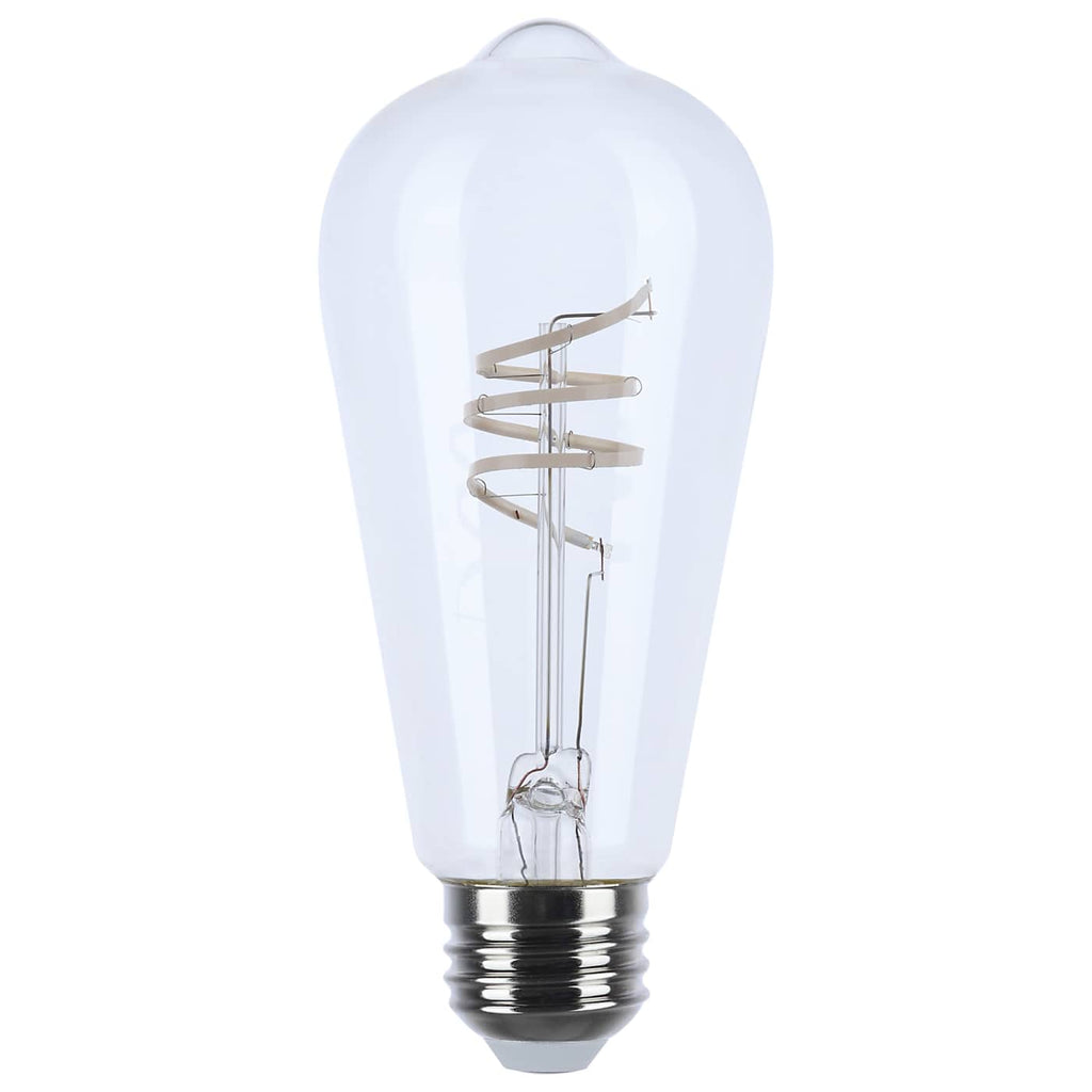 Satco 6w ST19 LED Reminiscent Flex Gray Coil Filament E26 3000K 120v Bulb