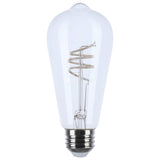 Satco 6w ST19 LED Reminiscent Flex Gray Coil Filament E26 3000K 120v Bulb