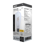 Satco 6w ST19 LED Reminiscent Flex Gray Coil Filament E26 3000K 120v Bulb - BulbAmerica