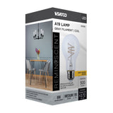 Satco 6w A19 LED Reminiscent Flex Gray Coil Filament E26 3000K 120v Bulb_1
