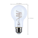 Satco 6w A19 LED Reminiscent Flex Gray Coil Filament E26 3000K 120v Bulb_2