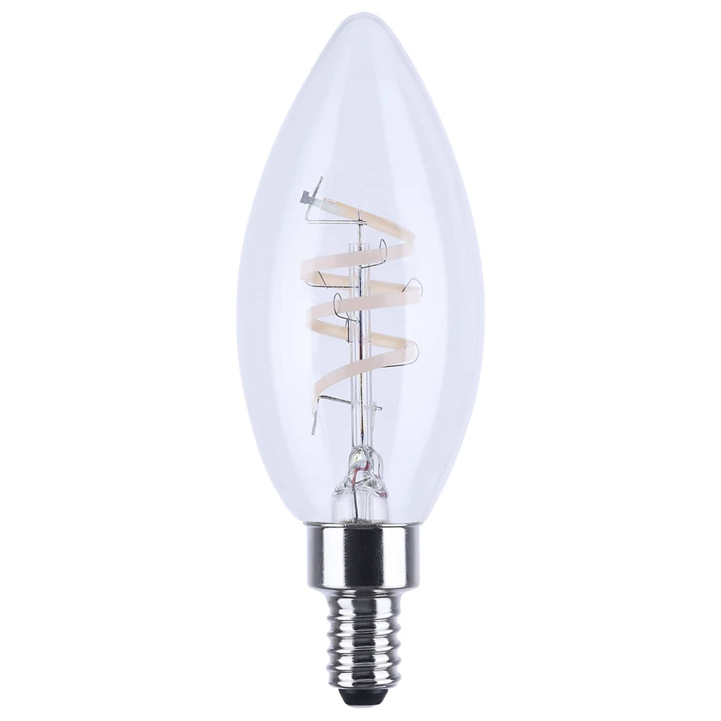 Satco 4w B11 LED Reminiscent Flex Gray Coil Filament E12 3000K 120v Bulb