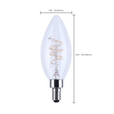 Satco 4w B11 LED Reminiscent Flex Gray Coil Filament E12 3000K 120v Bulb_2