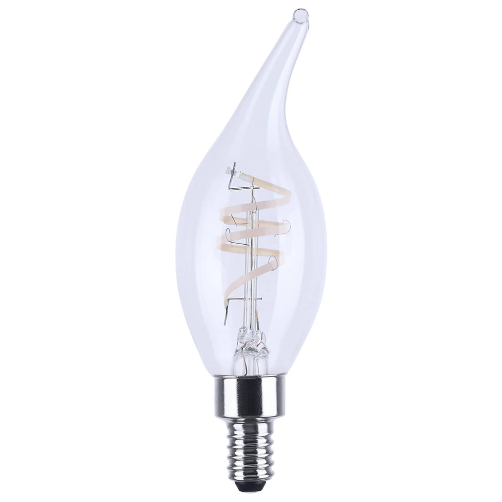 Satco 4w CA11 LED Reminiscent Flex Gray Coil Filament E12 3000K 120v Bulb