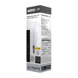 Satco 4w CA11 LED Reminiscent Flex Gray Coil Filament E12 3000K 120v Bulb - BulbAmerica