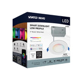 Satco 4-in 9W LED Direct Wire RGBTW Round White Finish_3