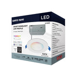 Satco 4-in 9W LED Direct Wire RGBTW Round White Finish_4
