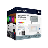 Satco 4-in 9W LED Direct Wire RGBTW Square White Finish_2