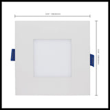 Satco 4-in 9W LED Direct Wire RGBTW Square White Finish_4