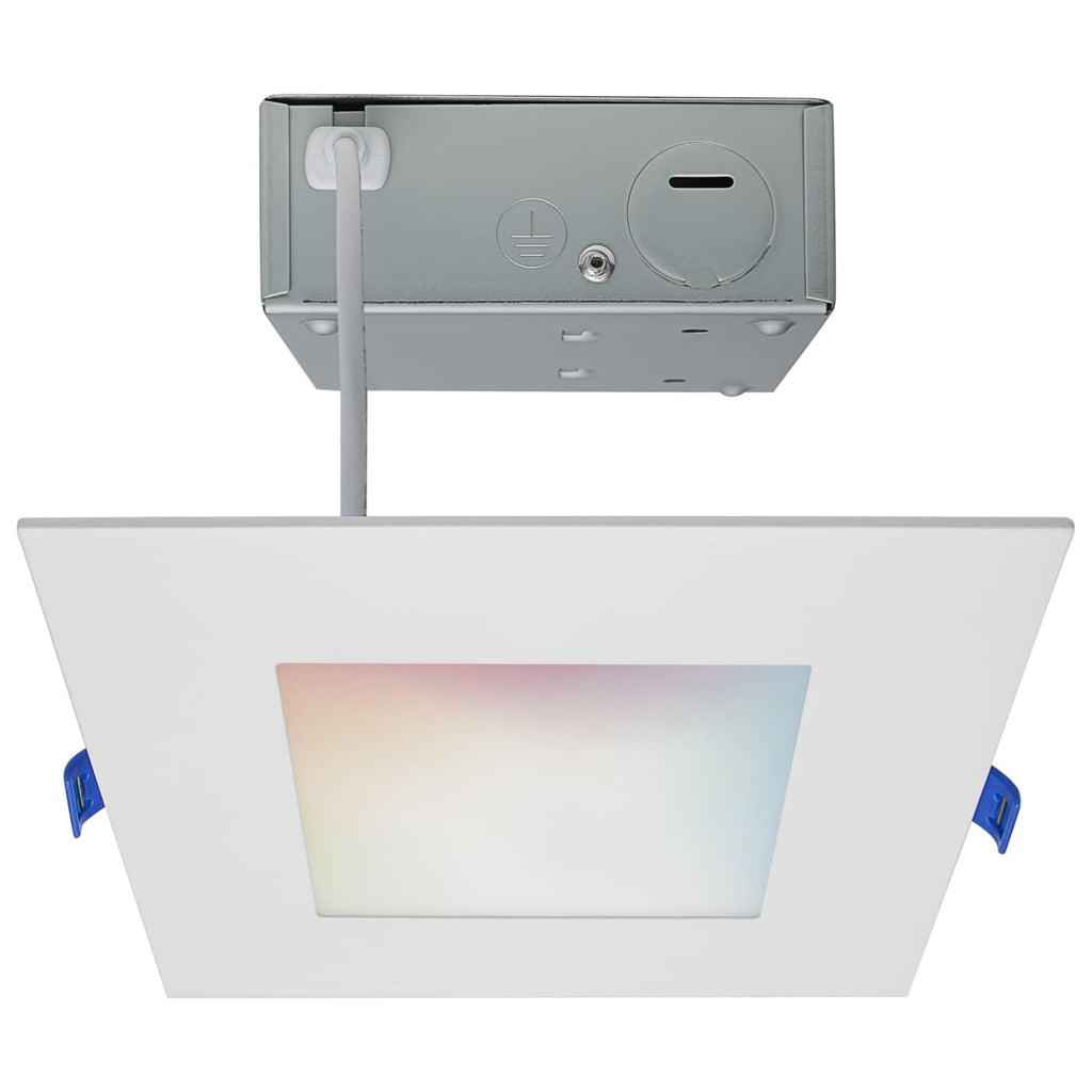 Satco 6-ft 12W LED Direct Wire RGBTW Square White Finish