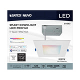 Satco 6-ft 12W LED Direct Wire RGBTW Square White Finish_1