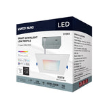 Satco 6-ft 12W LED Direct Wire RGBTW Square White Finish_4