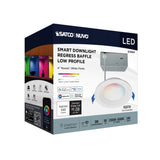 Satco 4-in 9W LED Direct Wire RGBTW Round Red White Finish_3