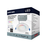 Satco 4-in 9W LED Direct Wire RGBTW Round Red White Finish_4