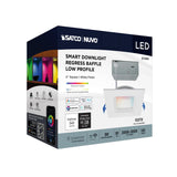 Satco 4-in 9W LED Direct Wire RGBTW Square Red White Finish_3