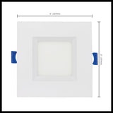 Satco 4-in 9W LED Direct Wire RGBTW Square Red White Finish_5