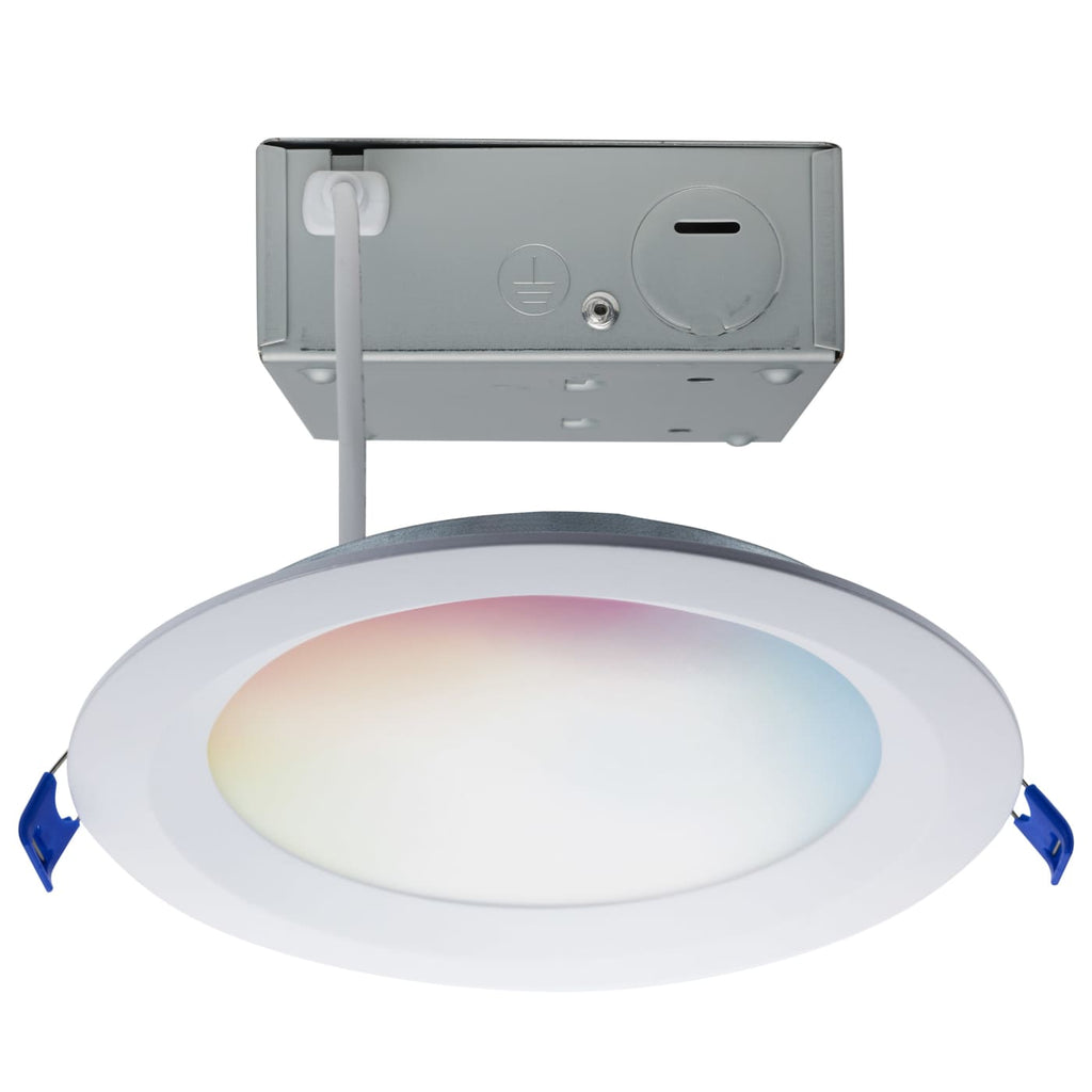 Satco 6-in 12W LED Direct Wire RGBTW Round Red White Finish