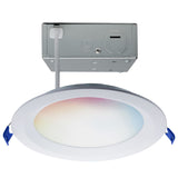 Satco 6-in 12W LED Direct Wire RGBTW Round Red White Finish