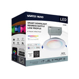 Satco 6-in 12W LED Direct Wire RGBTW Round Red White Finish_3