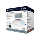 Satco 6-in 12W LED Direct Wire RGBTW Round Red White Finish_4