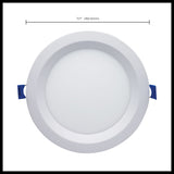 Satco 6-in 12W LED Direct Wire RGBTW Round Red White Finish_5