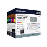 Satco 6-in 12W LED Direct Wire RGBTW Square Red White Finish_3
