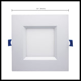 Satco 6-in 12W LED Direct Wire RGBTW Square Red White Finish_5