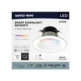 Satco 4-in 10.5W LED Retrofit Downlight RGBTW Round White Finish_2