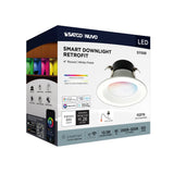 Satco 4-in 10.5W LED Retrofit Downlight RGBTW Round White Finish_4