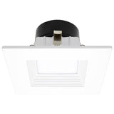Satco 4-in 10.5W LED Retrofit Downlight RGBTW Square White Finish - BulbAmerica
