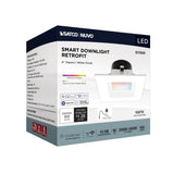 Satco 4-in 10.5W LED Retrofit Downlight RGBTW Square White Finish_4