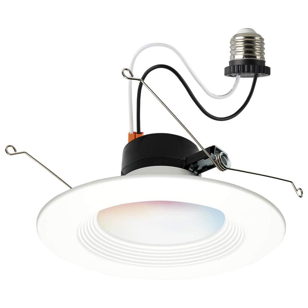 Satco 5-6-in 13W LED Retrofit Downlight 5-6 RGBTW Round White Finish