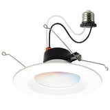 Satco 5-6-in 13W LED Retrofit Downlight 5-6 RGBTW Round White Finish