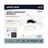 Satco 5-6-in 13W LED Retrofit Downlight 5-6 RGBTW Round White Finish_2