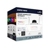 Satco 5-6-in 13W LED Retrofit Downlight RGBTW Square White Finish_3