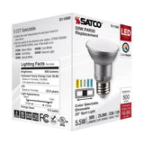 Satco 5.5w PAR20 LED E26 Base 25deg 120v CCT Selectable Silver Finish Bulb_3