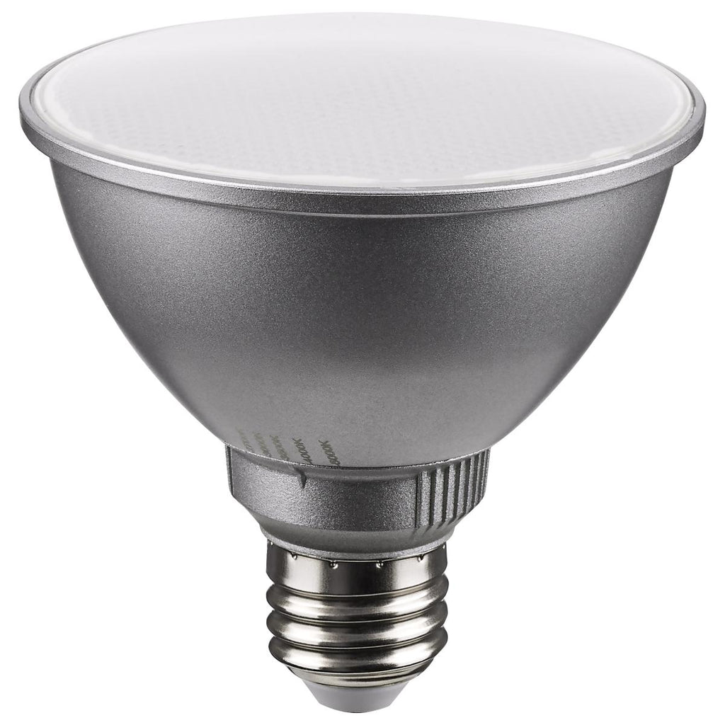Satco 11w PAR30SN LED E26 Base 25deg 120v CCT Tunable Silver Finish Bulb