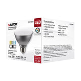 Satco 11w PAR30SN LED E26 Base 25deg 120v CCT Tunable Silver Finish Bulb_2