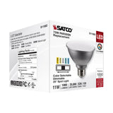 Satco 11w PAR30SN LED E26 Base 25deg 120v CCT Tunable Silver Finish Bulb_3