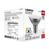 Satco 11w PAR30LN LED E26 Base 25deg 120v CCT Tunable Silver Finish Bulb_3