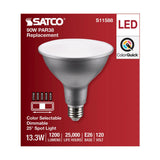Satco 13.3w PAR38 LED E26 Base 25deg 120v CCT Tunable Silver Finish Bulb_1