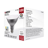 Satco 13.3w PAR38 LED E26 Base 40deg 120v CCT Tunable Silver Finish Bulb_2