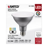 Satco 13.3w PAR38 LED E26 Base 60deg 120v CCT Tunable Silver Finish Bulb - BulbAmerica