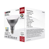 Satco 13.3w PAR38 LED E26 Base 60deg 120v CCT Tunable Silver Finish Bulb_2