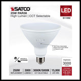 Satco 25w PAR38 LED High Lumen E26 Base 120v CCT Tunable White Finish Bulb - BulbAmerica