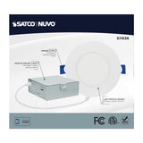 Satco 4-in 8W LED Direct Wire RGBTW Round White Finish_2