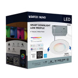 Satco 4-in 8W LED Direct Wire RGBTW Round White Finish_4