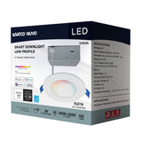 Satco 4-in 8W LED Direct Wire RGBTW Round White Finish_5