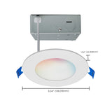 Satco 4-in 8W LED Direct Wire RGBTW Round White Finish_6