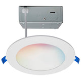 Satco 6-in 11W LED Direct Wire RGBTW Round White Finish